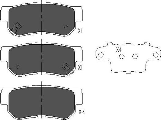 Kavo Parts KBP-3035 - Bremžu uzliku kompl., Disku bremzes autodraugiem.lv