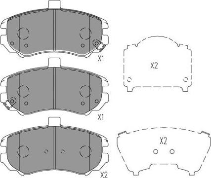 Kavo Parts KBP-3038 - Bremžu uzliku kompl., Disku bremzes autodraugiem.lv