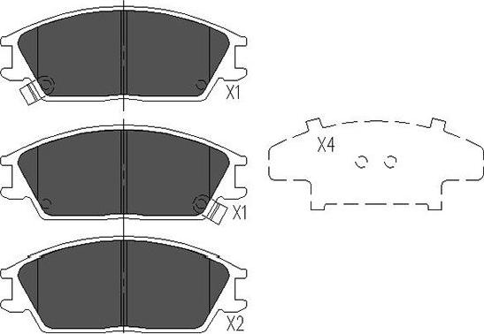 Kavo Parts KBP-3033 - Bremžu uzliku kompl., Disku bremzes autodraugiem.lv