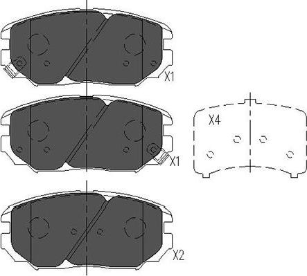 Kavo Parts KBP-3020 - Bremžu uzliku kompl., Disku bremzes autodraugiem.lv