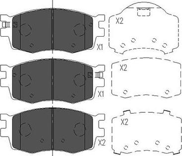 Kavo Parts KBP-3022 - Bremžu uzliku kompl., Disku bremzes autodraugiem.lv