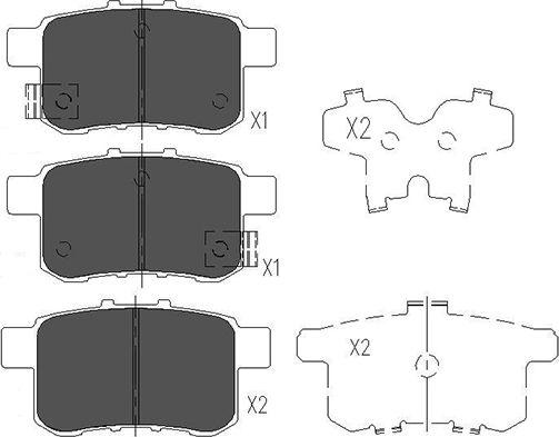 Kavo Parts KBP-2044 - Bremžu uzliku kompl., Disku bremzes autodraugiem.lv