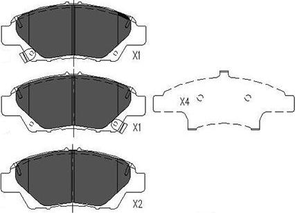 Kavo Parts KBP-2045 - Bremžu uzliku kompl., Disku bremzes autodraugiem.lv