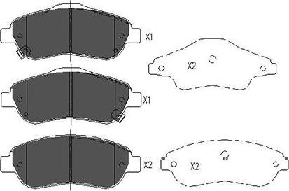 Kavo Parts KBP-2041 - Bremžu uzliku kompl., Disku bremzes autodraugiem.lv