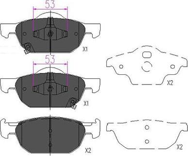 Kavo Parts KBP-2043 - Bremžu uzliku kompl., Disku bremzes autodraugiem.lv