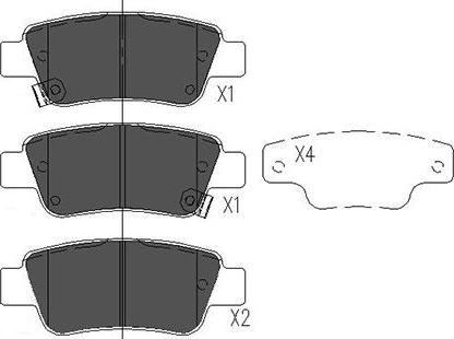 Kavo Parts KBP-2042 - Bremžu uzliku kompl., Disku bremzes autodraugiem.lv