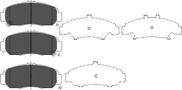 Kavo Parts KBP-2047 - Bremžu uzliku kompl., Disku bremzes autodraugiem.lv