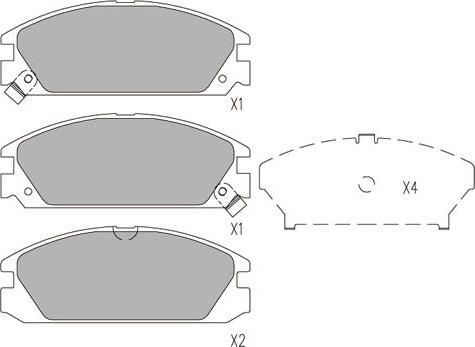 Kavo Parts KBP-2055 - Bremžu uzliku kompl., Disku bremzes autodraugiem.lv