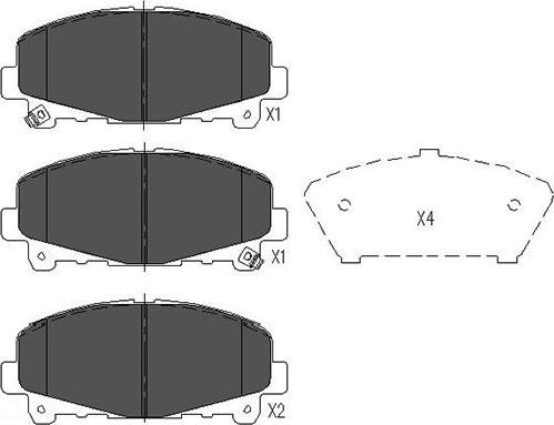 Kavo Parts KBP-2050 - Bremžu uzliku kompl., Disku bremzes autodraugiem.lv