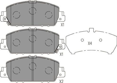 Kavo Parts KBP-2058 - Bremžu uzliku kompl., Disku bremzes autodraugiem.lv