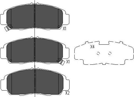 Kavo Parts KBP-2052 - Bremžu uzliku kompl., Disku bremzes autodraugiem.lv