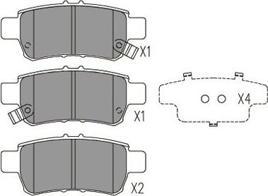 Kavo Parts KBP-2057 - Bremžu uzliku kompl., Disku bremzes autodraugiem.lv