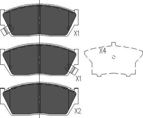 Kavo Parts KBP-2016 - Bremžu uzliku kompl., Disku bremzes autodraugiem.lv