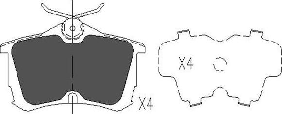 Kavo Parts KBP-2011 - Bremžu uzliku kompl., Disku bremzes autodraugiem.lv