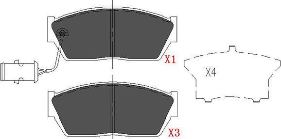 Kavo Parts KBP-2018 - Bremžu uzliku kompl., Disku bremzes autodraugiem.lv