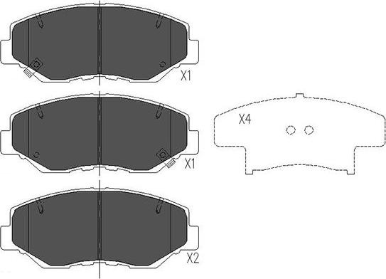 Kavo Parts KBP-2034 - Bremžu uzliku kompl., Disku bremzes autodraugiem.lv