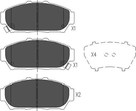 Kavo Parts KBP-2030 - Bremžu uzliku kompl., Disku bremzes autodraugiem.lv