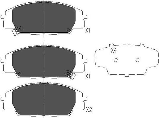 Kavo Parts KBP-2031 - Bremžu uzliku kompl., Disku bremzes autodraugiem.lv