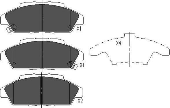 Kavo Parts KBP-2025 - Bremžu uzliku kompl., Disku bremzes autodraugiem.lv