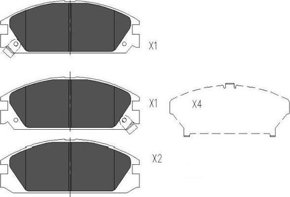 Kavo Parts KBP-2020 - Bremžu uzliku kompl., Disku bremzes autodraugiem.lv