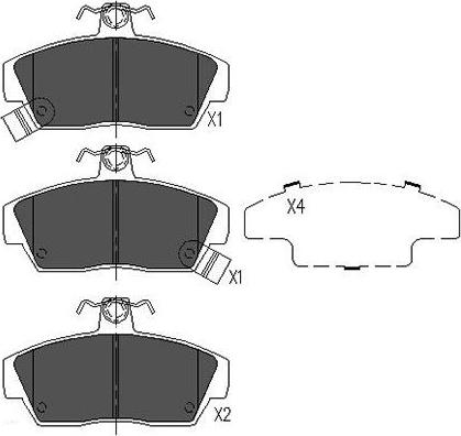 Kavo Parts KBP-2023 - Bremžu uzliku kompl., Disku bremzes autodraugiem.lv