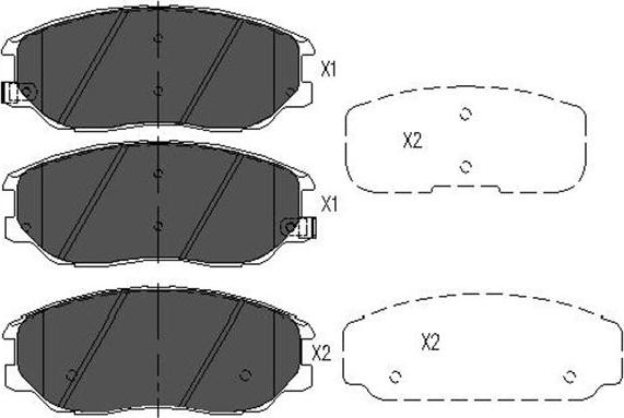 Kavo Parts KBP-7505 - Bremžu uzliku kompl., Disku bremzes autodraugiem.lv