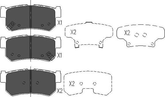 Kavo Parts KBP-7501 - Bremžu uzliku kompl., Disku bremzes autodraugiem.lv