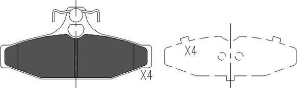 Kavo Parts KBP-7503 - Bremžu uzliku kompl., Disku bremzes autodraugiem.lv