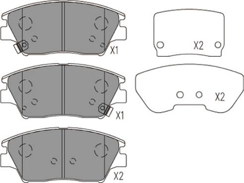 Kavo Parts KBP-7510 - Bremžu uzliku kompl., Disku bremzes autodraugiem.lv