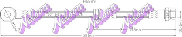 Kawe H6889 - Bremžu šļūtene autodraugiem.lv