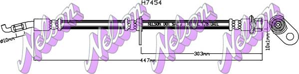 Kawe H7454 - Bremžu šļūtene autodraugiem.lv