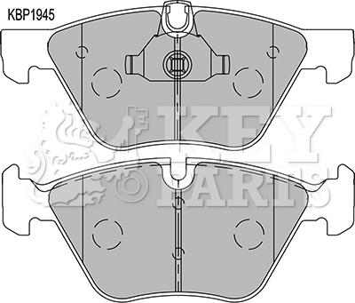 Key Parts KBP1945 - Bremžu uzliku kompl., Disku bremzes autodraugiem.lv