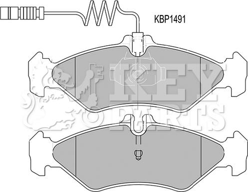 Key Parts KBP1491 - Bremžu uzliku kompl., Disku bremzes autodraugiem.lv