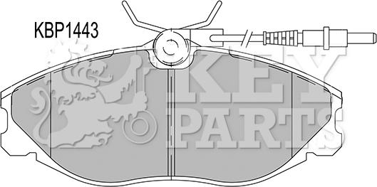 Key Parts KBP1443 - Bremžu uzliku kompl., Disku bremzes autodraugiem.lv