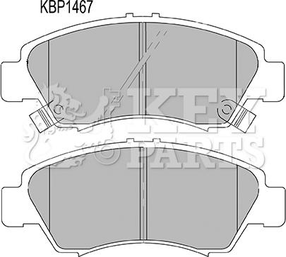 Key Parts KBP1467 - Bremžu uzliku kompl., Disku bremzes autodraugiem.lv