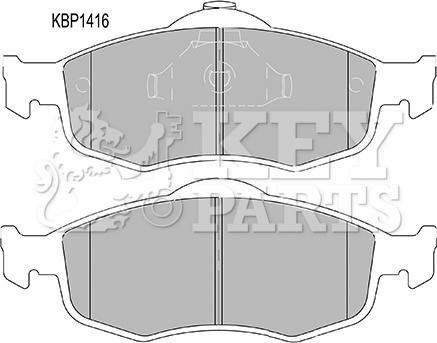 Key Parts KBP1416 - Bremžu uzliku kompl., Disku bremzes autodraugiem.lv