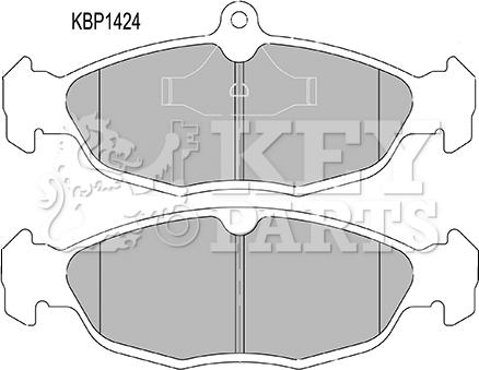 Key Parts KBP1424 - Bremžu uzliku kompl., Disku bremzes autodraugiem.lv
