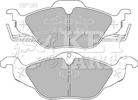 Key Parts KBP1563 - Bremžu uzliku kompl., Disku bremzes autodraugiem.lv