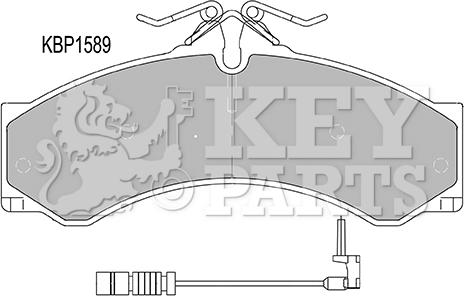 Key Parts KBP1589 - Bremžu uzliku kompl., Disku bremzes autodraugiem.lv