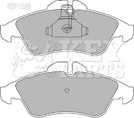 Key Parts KBP1588 - Bremžu uzliku kompl., Disku bremzes autodraugiem.lv
