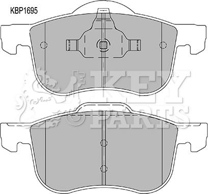 Key Parts KBP1695 - Bremžu uzliku kompl., Disku bremzes autodraugiem.lv