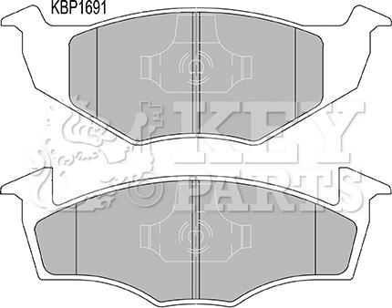 Key Parts KBP1691 - Bremžu uzliku kompl., Disku bremzes autodraugiem.lv