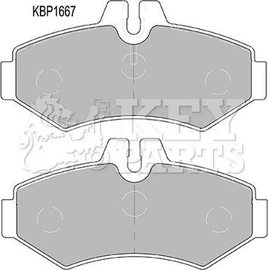 Key Parts KBP1667 - Bremžu uzliku kompl., Disku bremzes autodraugiem.lv