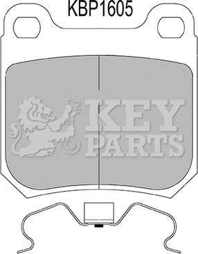 Key Parts KBP1605 - Bremžu uzliku kompl., Disku bremzes autodraugiem.lv