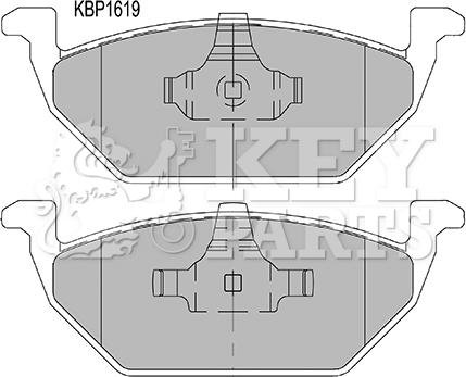 Key Parts KBP1619 - Bremžu uzliku kompl., Disku bremzes autodraugiem.lv