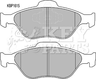 Key Parts KBP1615 - Bremžu uzliku kompl., Disku bremzes autodraugiem.lv