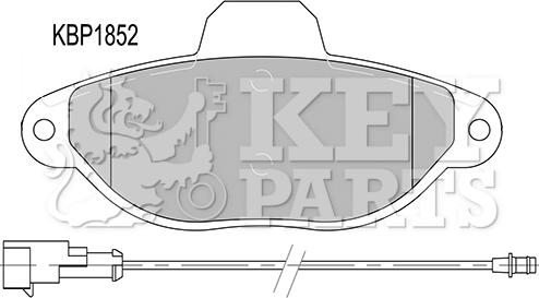 Key Parts KBP1852 - Bremžu uzliku kompl., Disku bremzes autodraugiem.lv