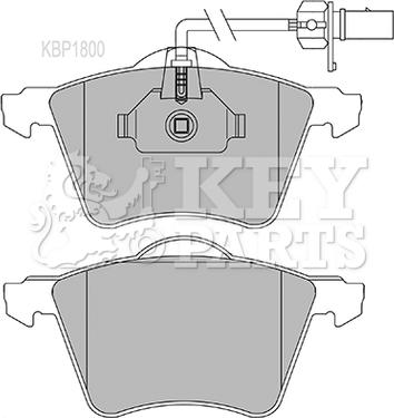 Key Parts KBP1800 - Bremžu uzliku kompl., Disku bremzes autodraugiem.lv