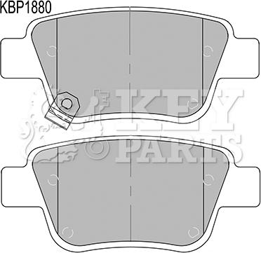 Key Parts KBP1880 - Bremžu uzliku kompl., Disku bremzes autodraugiem.lv