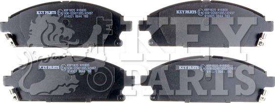 Key Parts KBP1820 - Bremžu uzliku kompl., Disku bremzes autodraugiem.lv